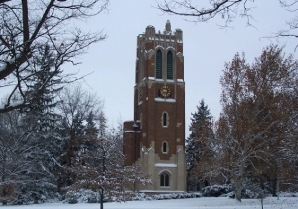 MSU - MSU's Beumont Tower in winter