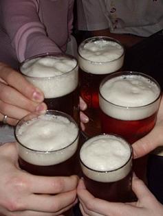 Beer - Beer - a common socialising alcoholic drink.