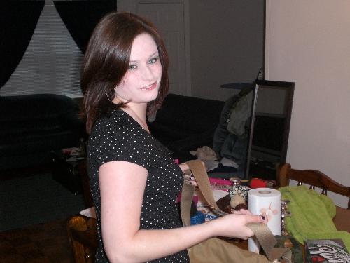 Me Getting Ready - We were going over to a friends house and I was grabbing my purse so we could walk out the door when my darlin husband snapped this shot.