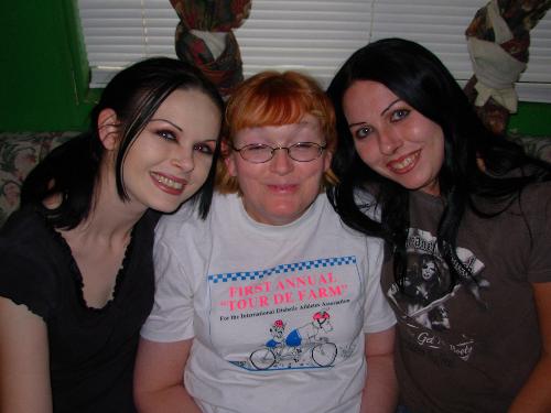 2 sisters and a mama - from left to right: RaeAnn, Mom, Tracie
