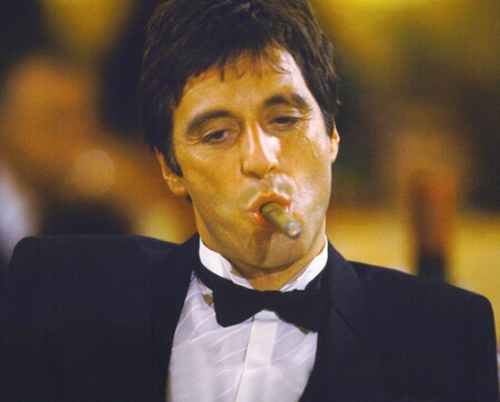 Scarface - Al Pacino as the scarface.
