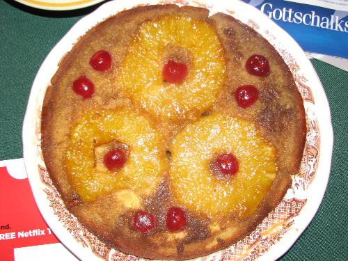 Pineapple upside down cake - MIL&#039;s pineapple upside down cake. Only lasted one day. 