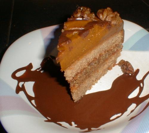 cake - A pumpkin custard cake.