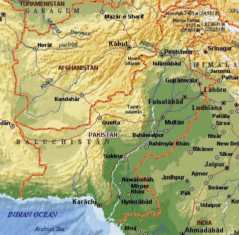 map of pakistan - it is the map of pakistan .