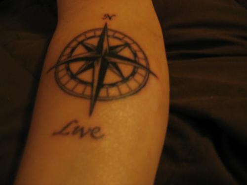 Mike&#039;s tattoo - My husbands compass tattoo