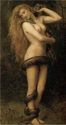 Lilith  - A painting of Lilith by John Collier