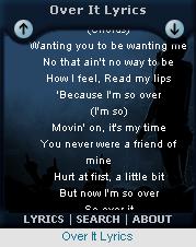 over it lyrics - part of the lyrics of over it lyrics by katharine mcphee. 