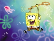 spongebob - spongebob butterfly catching
