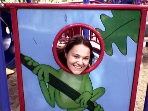 Froggy - This is my at a playground, 20 years of age wishing i was 6 again. Arent i cute!