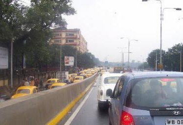 Calcutta traffic - A typical scene of Calcutta traffic