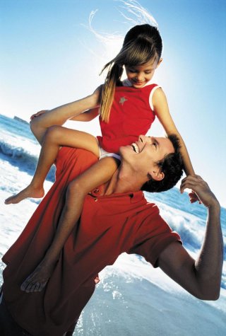 father and daughter family - father and daughter share jolly moments