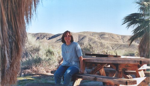 Self Portrait of me in the desert - Since I got an easel, I started taking self-portraits.  Here is one of the first ones I had ever done.