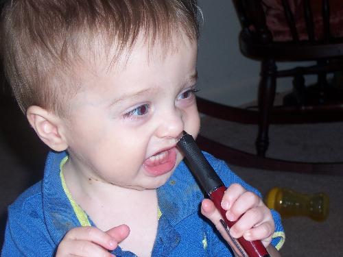 The new Pen Holder - My son loves to stick pens up his nose!