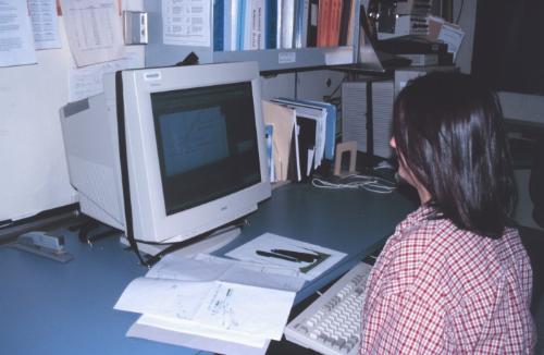 computer - a picture of a lady using computer