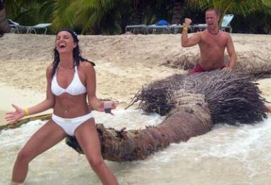 haha! - hehe. I stumbled across the internet a while ago and i found it quit hilarious. note the guys facial expression.