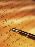 hand writing on paper - as the title suggests!!