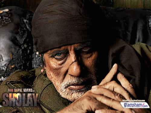 sholay - This is the amitav jii... in sholay playing the leading role of gabbar....