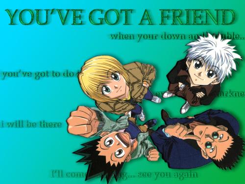 my fave anime - hunter x hunter watch out,   yeah whatever,,,hehehehe