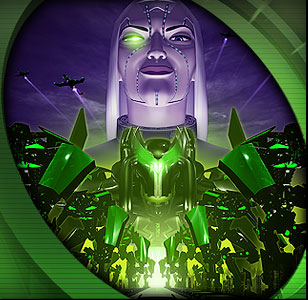 This is the racing drones logo - the racing drones are tjhe evil accelerons and caysed dr teslas dissablity