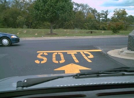 World's Biggest Typo - What exactly is a driver supposed to do here, anyway? Did I read that right?