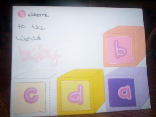 Welcome to the world Girls baby shower card - I made this for some family member that was having a girl.
