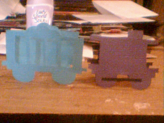 Train card - This is for my nephew. Made July 2006. It's 2 pieces.