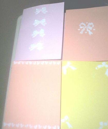 Spackle cards 2 - I made these when my 3 yr old was in the hospital. This is 2 of 3. Made in 2004