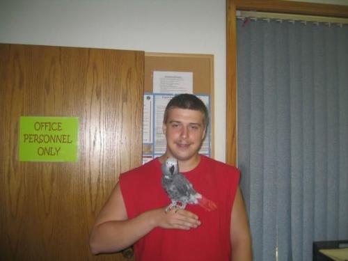 Polly Wanna Cracker? LOL...I like that Parrot! - Me and a parrot