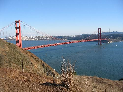Golden gate bridge - I want to travel the world and see the Iconic landmarks of each country.