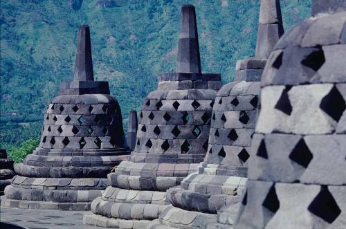 Borobudur - I want to travel the world and see the Iconic landmarks of each country.
