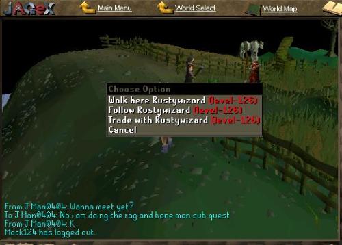 random lvl 126 - obviously not all skills were at 99 lol, he was farming:P