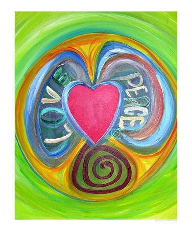 Love & Peace Poster - Love Peace by Barbara Aliaga