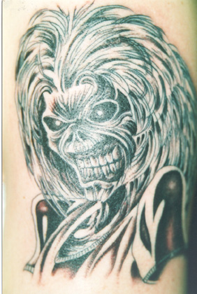 Iron Maiden - A tattoo of Eddie.