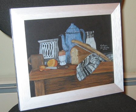 Still Life Colored Pencil Drawing - This is a still life picture that I drew for my nephew's wedding.