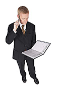 employee - At work taking bookings.