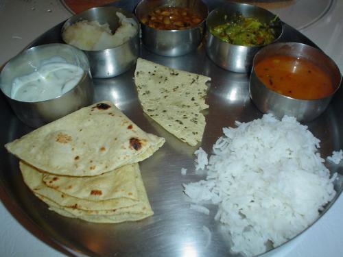 indian food - Pure vegetarian Indian food, Gujrati thatli.