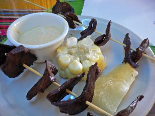 meat - Meat served with white sauce.