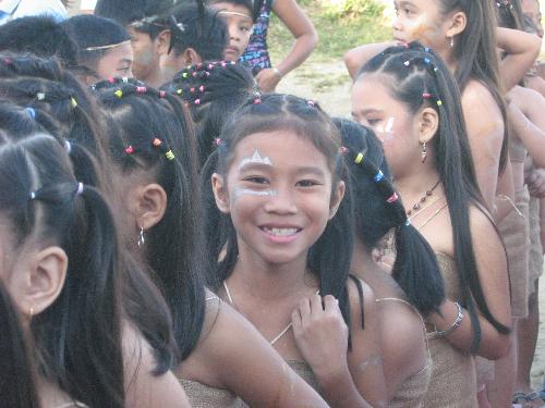 performing for a native filipino dance - this photo was taken b4 performing a filipino native dance.as they were participating for their school foundation