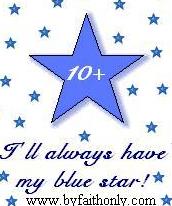 Blue Star - After the myLot 'glitch' that changed all the 9 and 10 stars to yukky yellow 8 stars I decided I will always have a blue star no matter what. One way or another :)