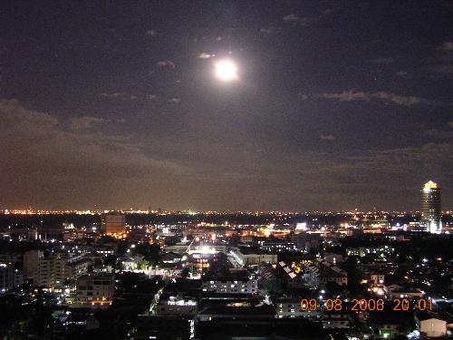 My moment of peace - This is a view from my bed room, the full moon. During this moment I found that I got peace of mind. Then I took this picture.