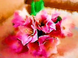 wedding bouquet, painting - painting, water color, bouquet of flowers, 