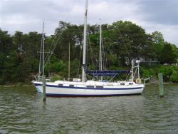 the 41&#039; morgan - This is the boat that I am living aboard 