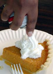 Pumpkin Pie with Whipped Cream - Pumpkin Pie with Whipped Cream