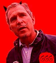 Devil's Spawn - a funny picture of ole Georgie all dollied up for his boss