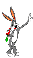 cartoon charater - bugs bunny eating a carrot
