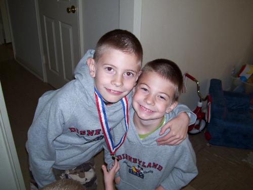My Sleep Talker (He's on the right) - My 5 year old sleep talker-on the right in this picture. With his older brother :)