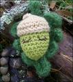 Crocheted Acorn Man - A crocheted acorn man
