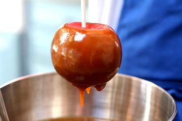 Apples - Caramel apples...remind me my childhood.