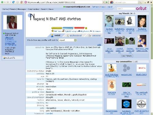 orkut profile - http://www.orkut.com/Home.aspx?xid=13443452136385126796