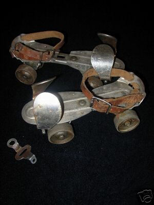 Roller Skates - Vintage roller skates and key.